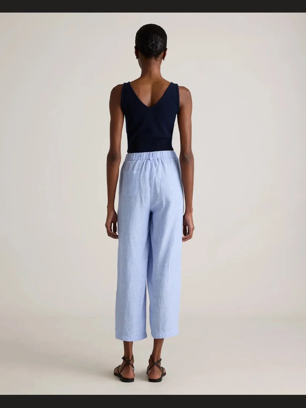 NWT π Quince light blue linen pants - Picture 4 of 8